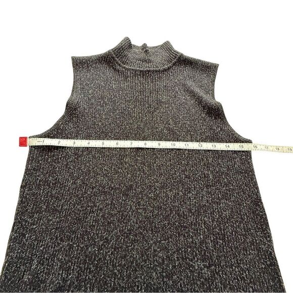Dana Buchanan Black Metallic Sleeveless Sweater size L NWT - Picture 4 of 8